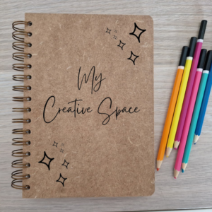 Personalised natural sketchbook creative space | Love K J Designs