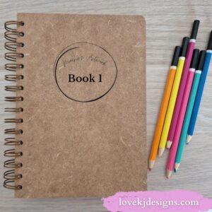 Personalised Name Sketchbook - Love K J Designs