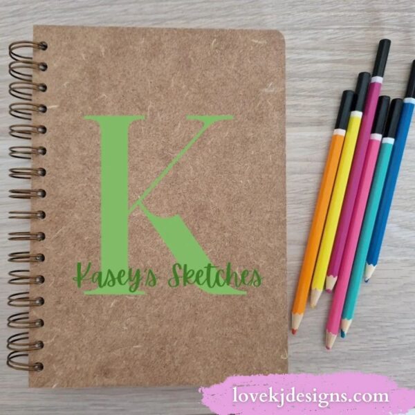 Personalised Sketches Sketchbook - Love K J Designs