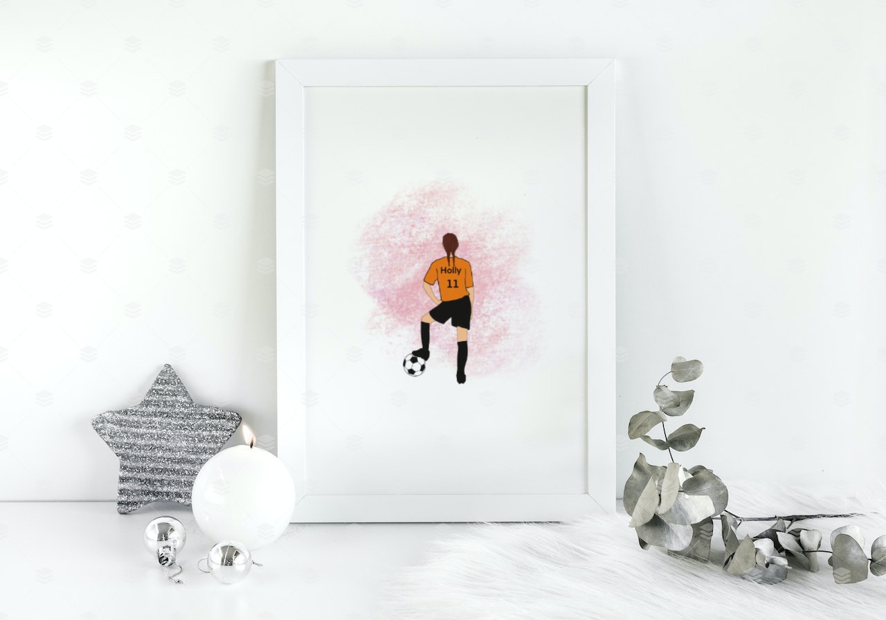 Personalised Football Print Hand Drawn | Love K J Designs