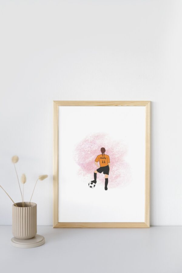 Personalised Football Print Hand Drawn | Love K J Designs